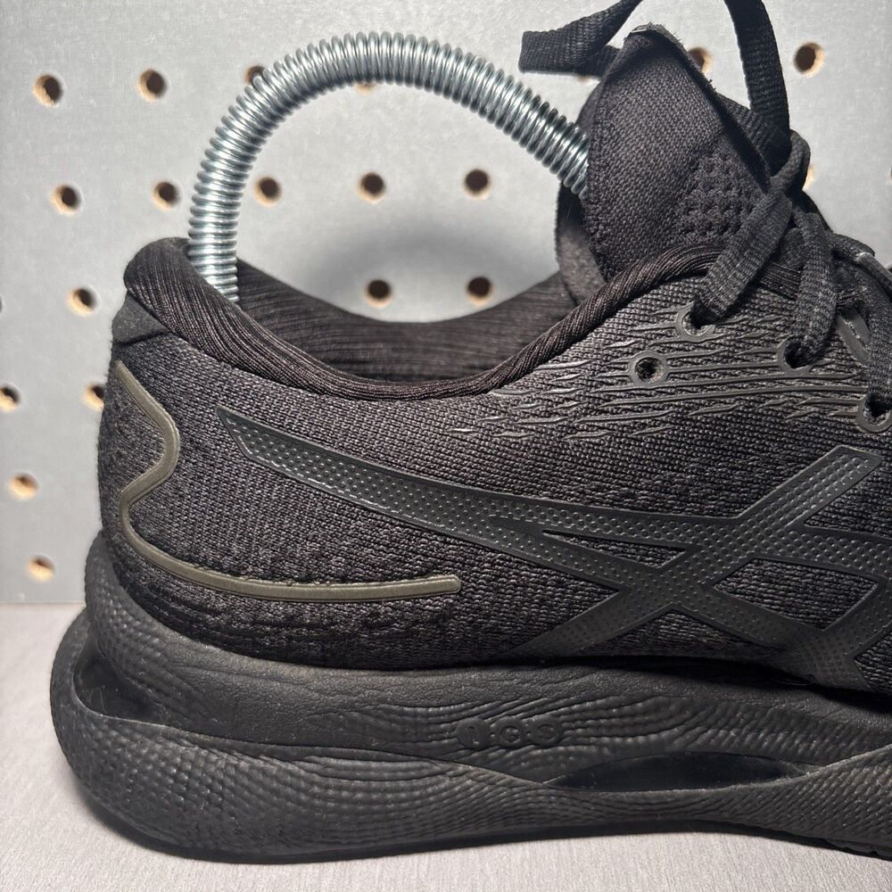 Asics Gel Nimbus 24 Running Shoes Womens Sz 8.5 Triple Black Sneakers Athletic - Picture 8 of 14